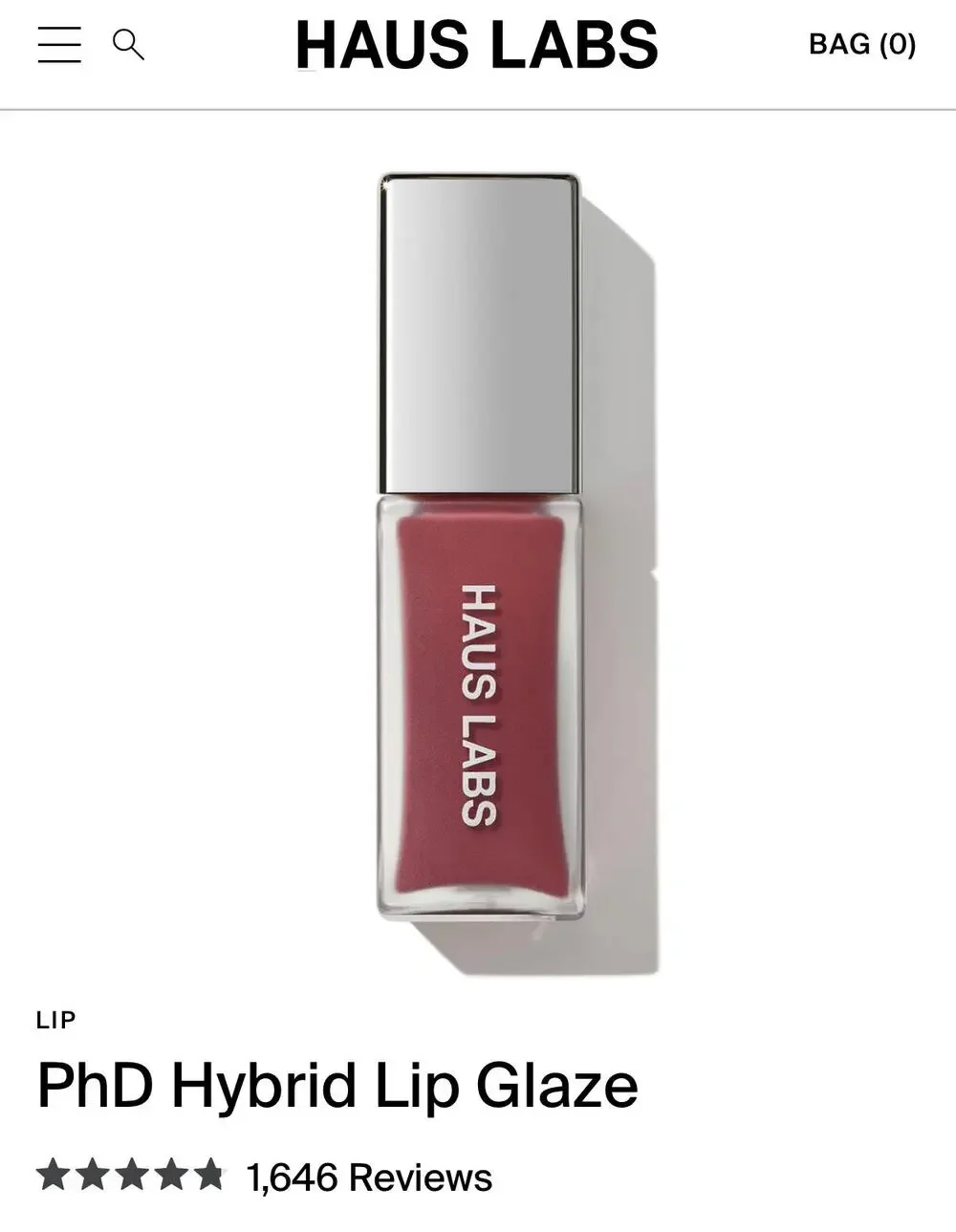 NIB Haus Labs By Lady Gaga PhD Hybrid Lip Glaze 4-in-1 plumping gloss SHADE Fig